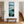 Tall Teal Blue Framed Beach Landscape on Canvas - Serenity