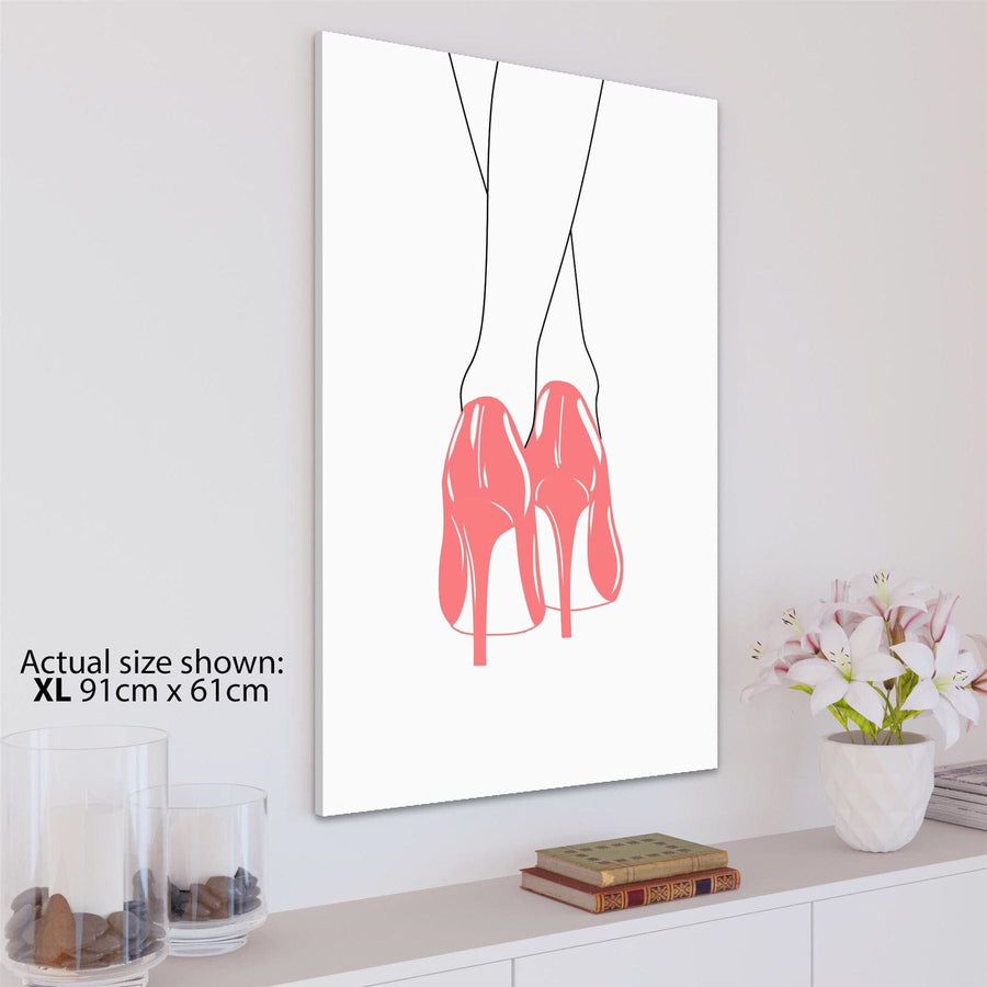 Pink Fashion Canvas Art Pictures High Heel Stiletto Shoes