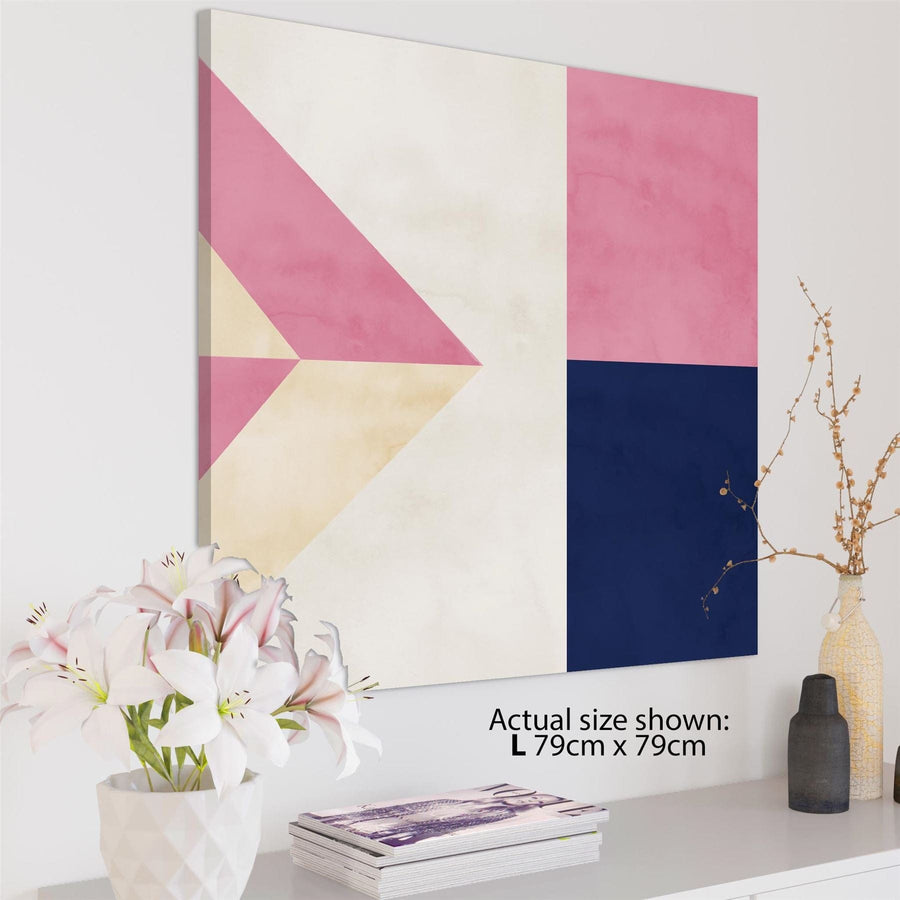 Abstract Pink Blue Graphic Canvas Art Prints