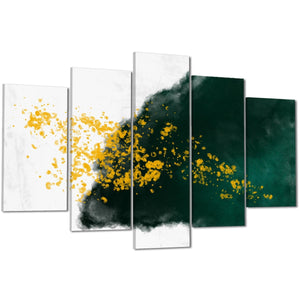 Abstract Green Yellow Painting Canvas Art Pictures