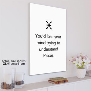 Zodiac Quote Pisces Framed Art Prints  Black and White