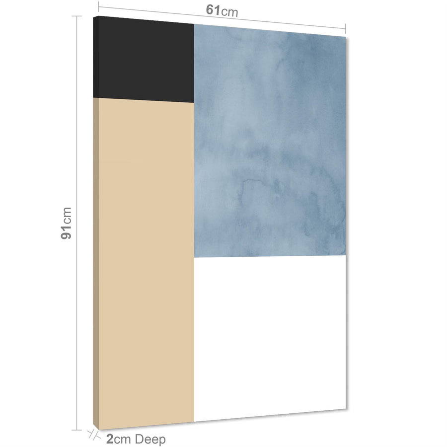 Abstract Blue Natural Design Canvas Wall Art Print