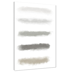 Abstract Grey Blush Pink Brushstrokes Canvas Art Prints