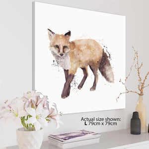 Fox Canvas Art Prints - Brown Orange