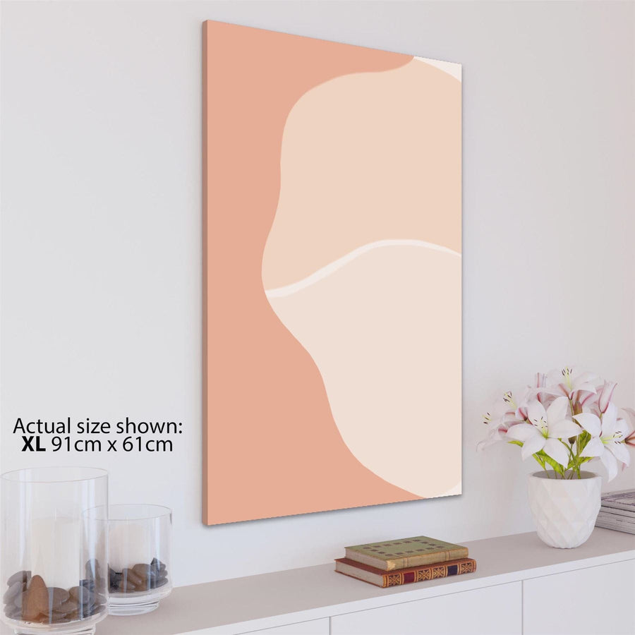 Abstract Pale Pink Watercolour Framed Art Pictures