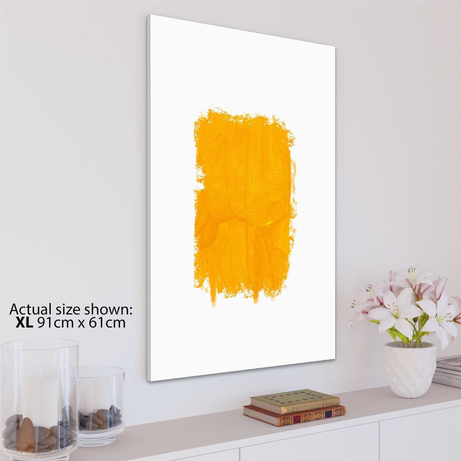 Abstract Orange Brushstrokes Watercolour Canvas Art Pictures