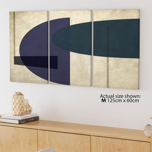 Abstract Purple Blue Geometric Design Canvas Art Prints