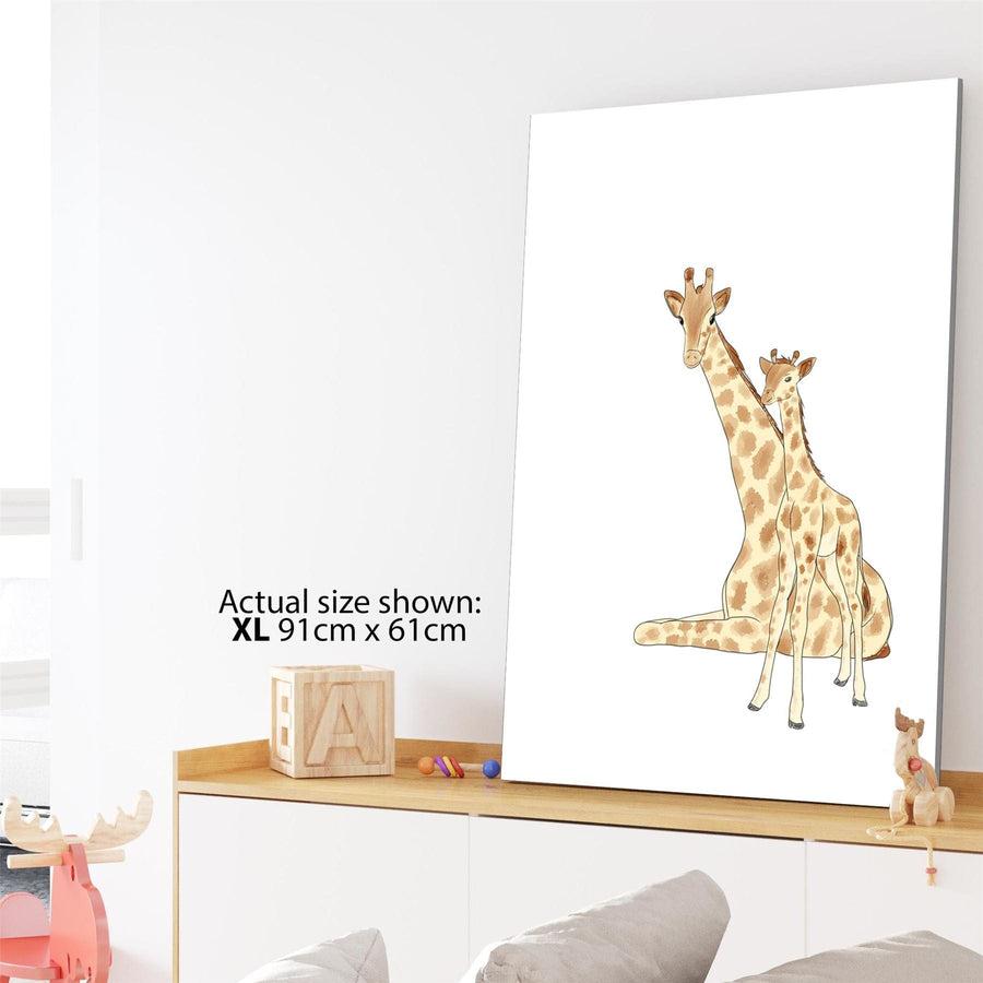 Childrens - Nursery Canvas Art Prints Yellow Giraffe