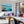 Living Room Framed Wall Art on Canvas - Teal Lounge Landscape