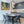 Large Blue Cream Gustav Klimt inspired Living Room Canvas Art
