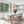Living Room Framed Canvas - Jackson Pollock Style - Sage Green