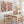 Bedroom Framed Wall Canvas Pair - Blush Pink Set of 2 over Bed