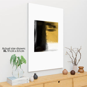 Abstract Mustard Yellow Black Painting Canvas Art Prints