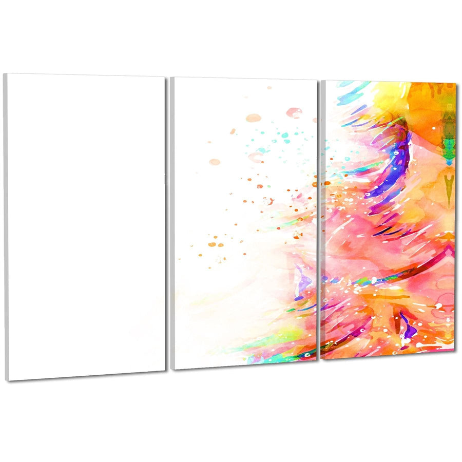 Abstract Multi Coloured Watercolour Brushstrokes Framed Wall Art Print