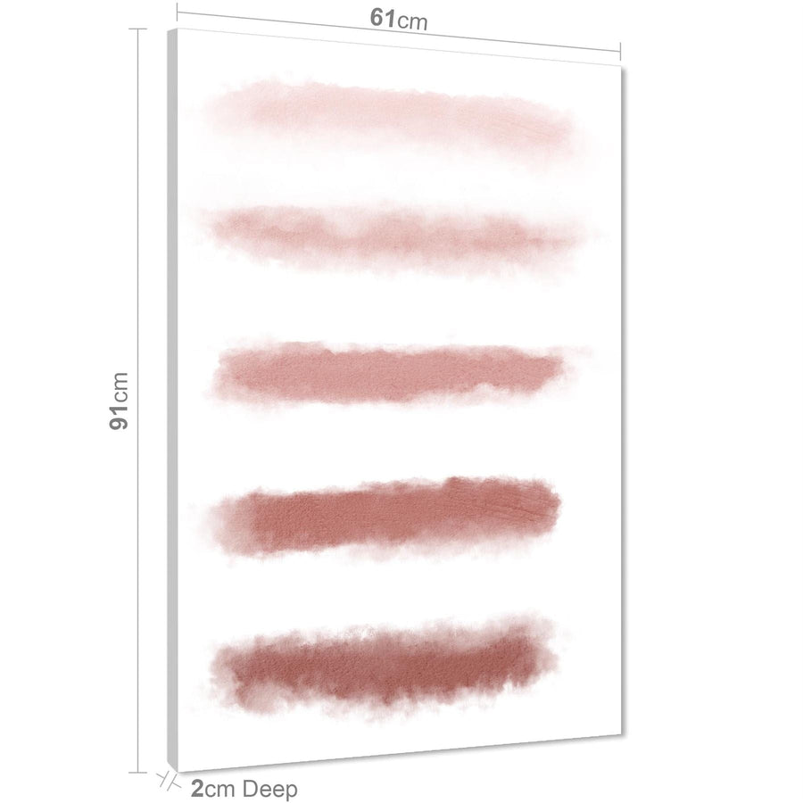 Abstract Blush Pink White Watercolour Canvas Art Pictures