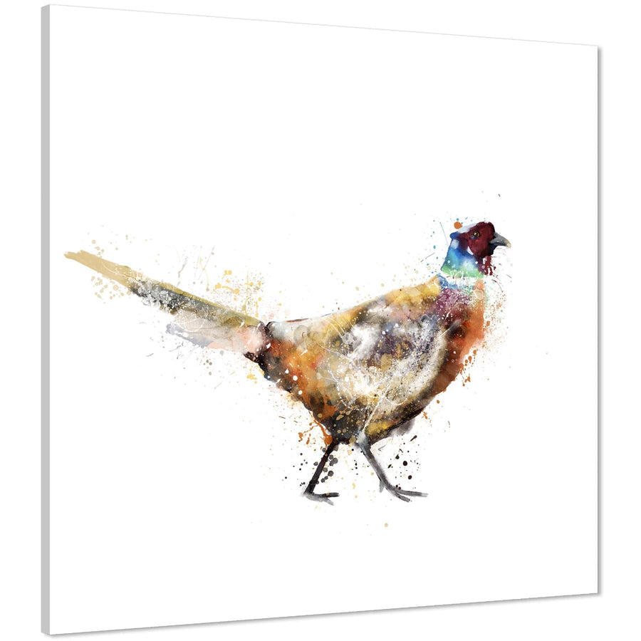 Pheasant Canvas Wall Art Picture - Multi Coloured