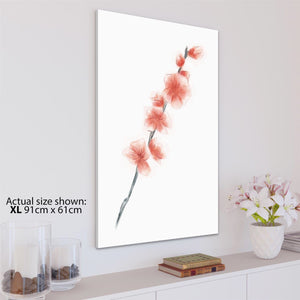 Red Cherry Blossom Floral Canvas Art Pictures