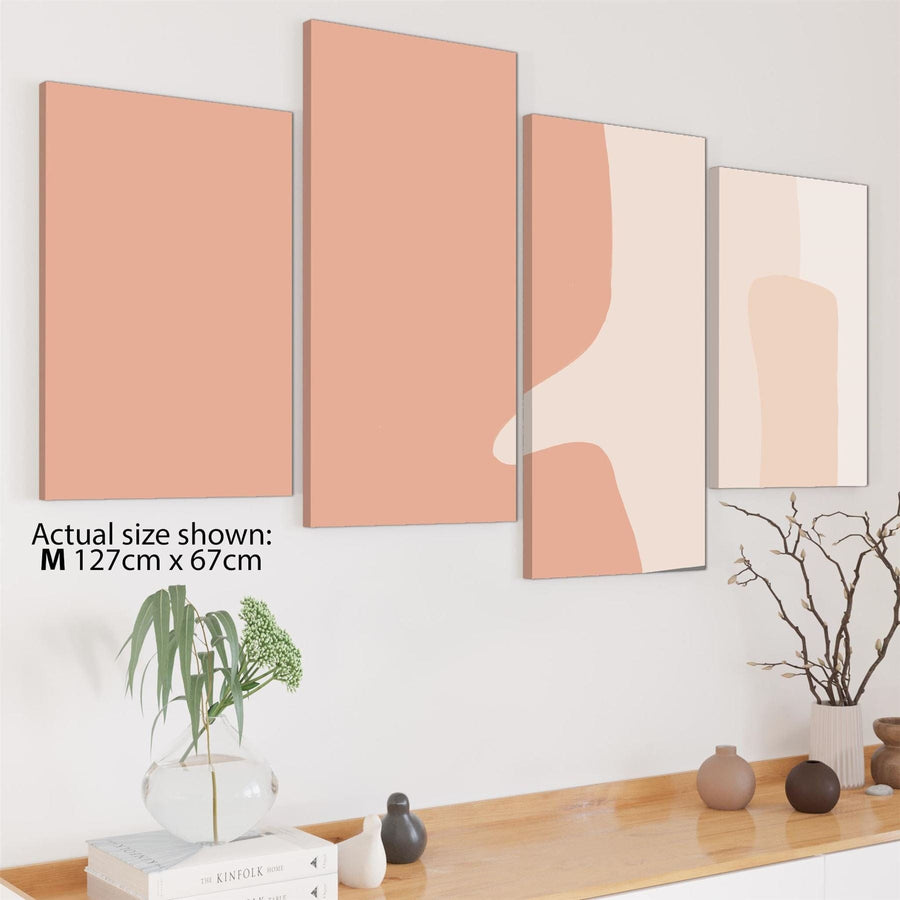 Abstract Pale Pink Artwork Framed Art Pictures