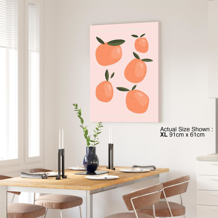 Kitchen Canvas Wall Art Picture Oranges Orange Natural