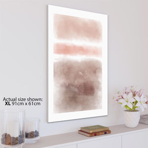 Abstract Grey Blush Pink Painting Canvas Wall Art Print