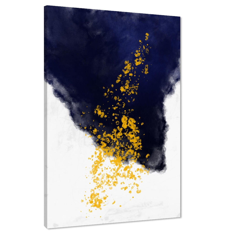 Abstract Blue Yellow Graphic Canvas Art Pictures