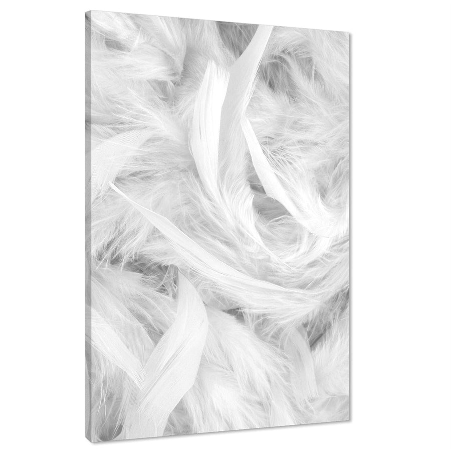 Abstract Grey Feathers Canvas Art Prints