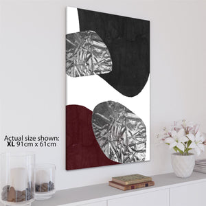 Abstract Red Grey Black Painting Canvas Art Prints