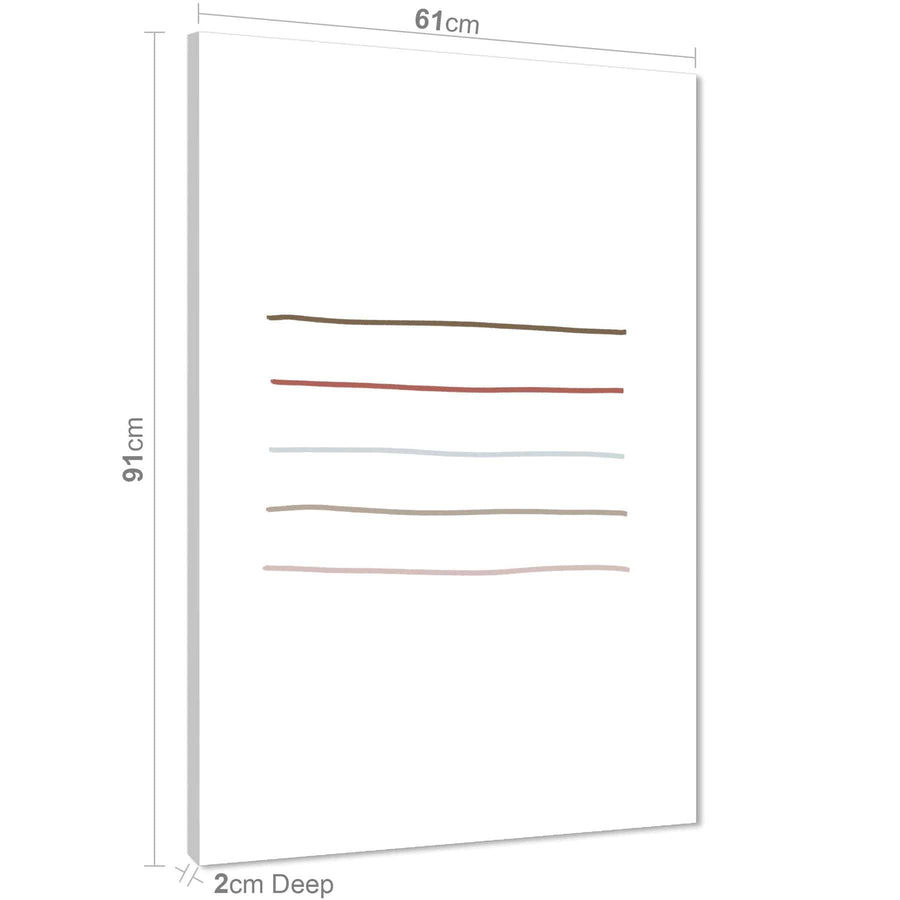 Abstract Multi Coloured Lines Abstract Canvas Art Prints