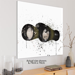 Safari Binoculars Canvas Art Prints - Khaki Black