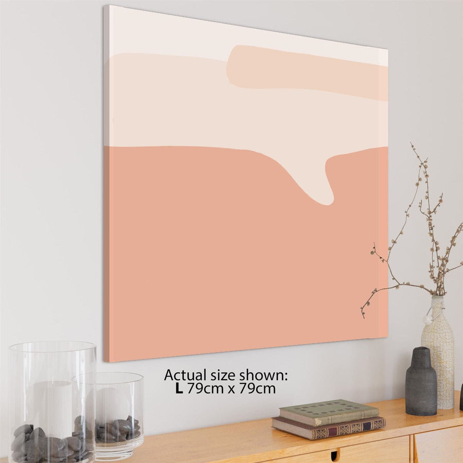 Abstract Pale Pink Artwork Framed Art Pictures