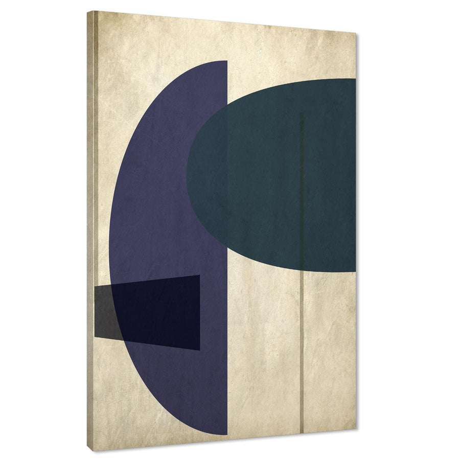 Abstract Purple Blue Geometric Design Canvas Art Prints