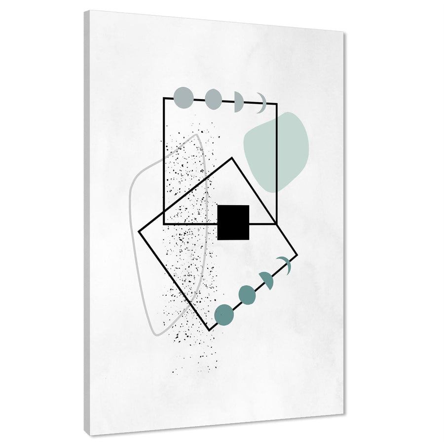 Abstract Light Blue Grey Painting Canvas Art Pictures