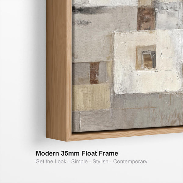 Extra Large Framed Canvas for Living Room - Neutral Earth