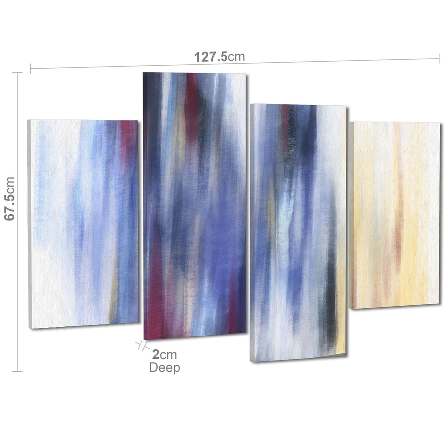 Abstract Multi Coloured Brush Strokes Canvas Art Prints