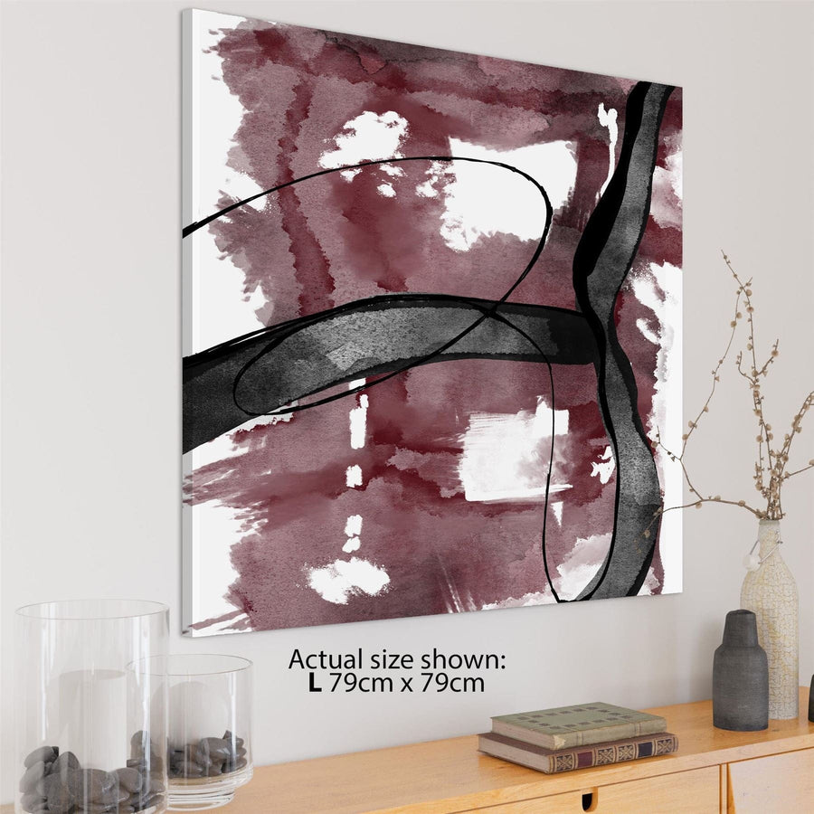 Abstract Red Black Graphic Canvas Art Pictures