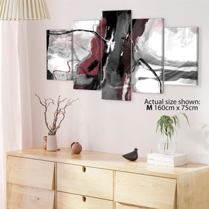 Abstract Blush Pink Grey Painting Canvas Wall Art Print