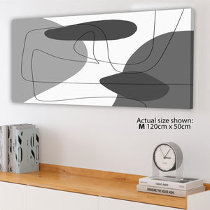 Abstract Grey Illustration Canvas Wall Art Print