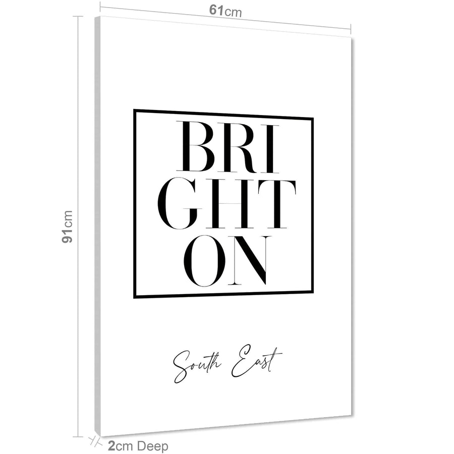 Brighton Canvas Art Prints Cities Black and White