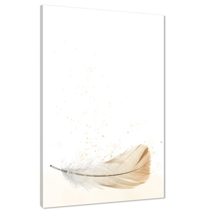 Falling Feather Canvas Wall Art Picture Yellow - 1RP1551M