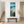 Tall Hallway Entrance Framed Wall Canvas - Teal Blue Hall Art
