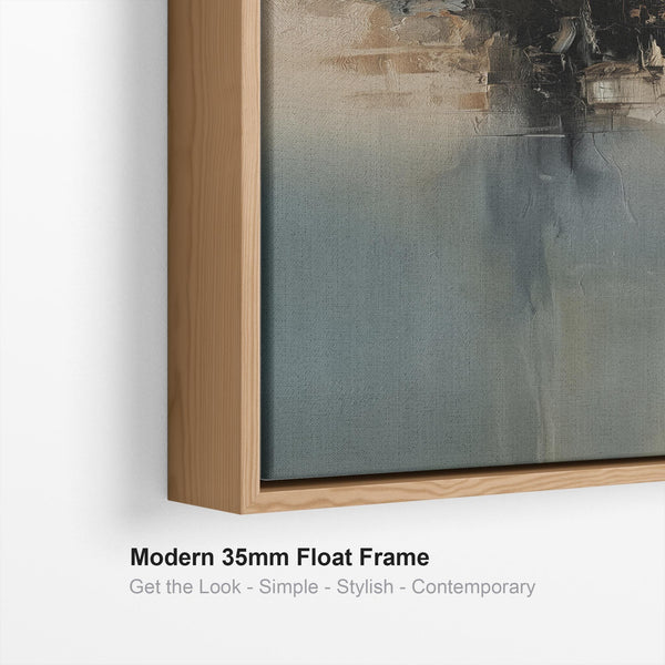 Hallway Framed Artwork on Canvas for Entrance Way - Teal Calm