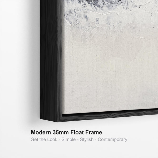 Cream Beige Black Framed Abstract Artwork Canvas Neutral Tide