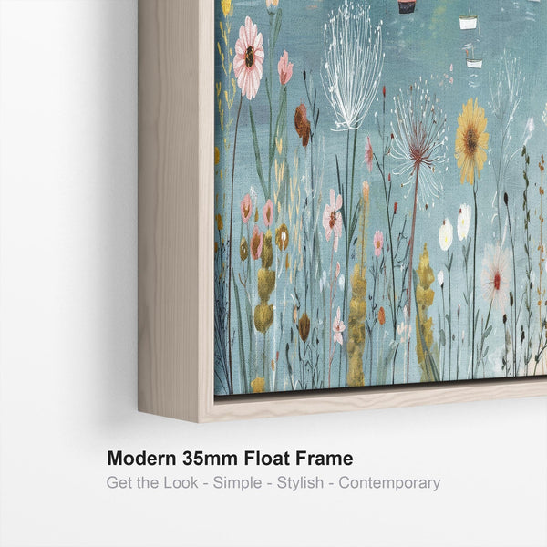 Blue Coastal Wall Art Framed Panoramic - Cornish Seaside