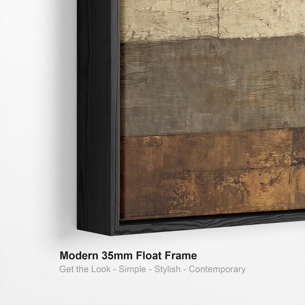 Wide Brown Beige Panoramic Artwork Print Canvas Horizontal Earth