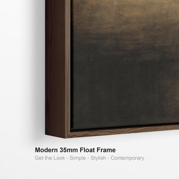 Brown Beige Black Framed Artwork Canvas Mocha Drift