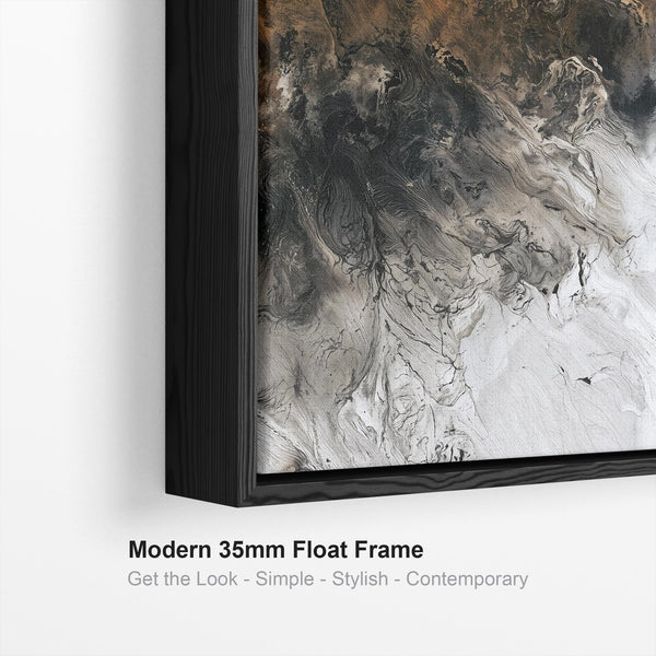 Large Oversized Abstract Wall Art - Convergence - Framed Pair of Canvases