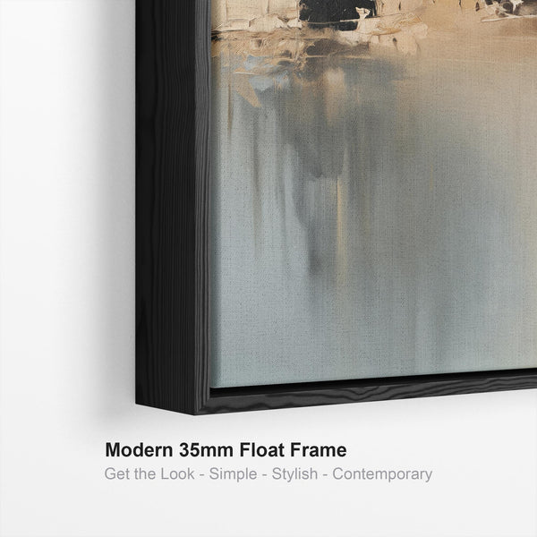 Golden Teal Sunrise Square Artwork Canvas - Hazy Shores