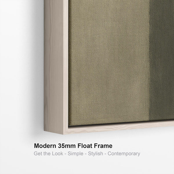 Green Cream Abstract Canvas Artwork Framed Sage Divide