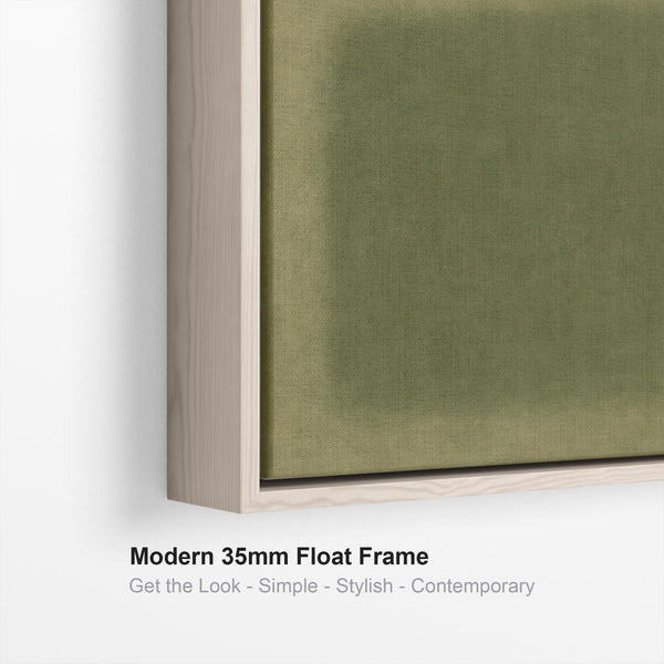 Sage Green Canvas Artwork Framed Rothko Style - Abstract Garden