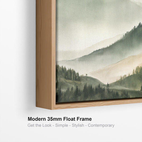 Extra Large Framed Landscape Wall Art Canvas - Tuscan Hills